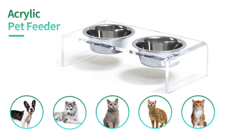 Elevate Your Pet’s Dining Experience with Our Acrylic Dogs And Cats Pet Feeder