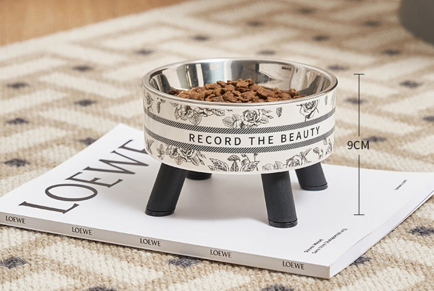 Stainless Steel Feeding Bowl With Neck Protection