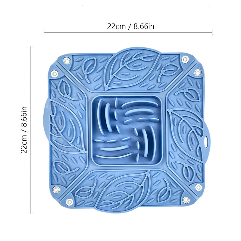 Foldable Slow Food Mat Feeding Bowl