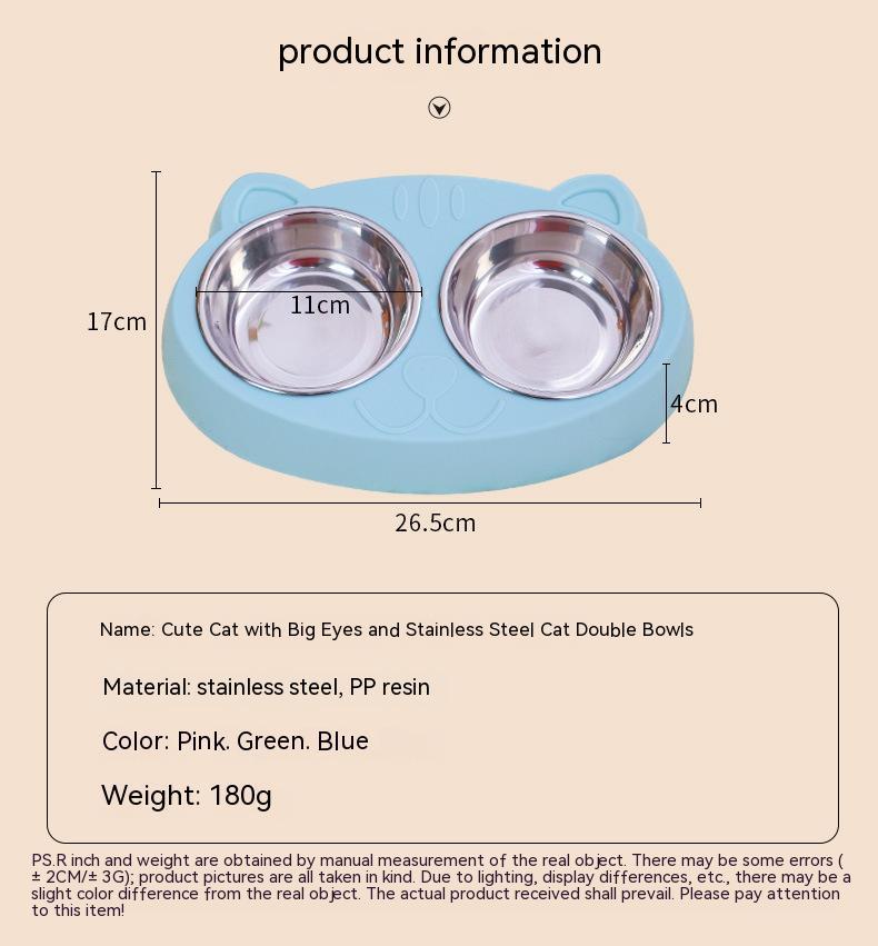 Cat Bowl Drinking Water Feeding Basin