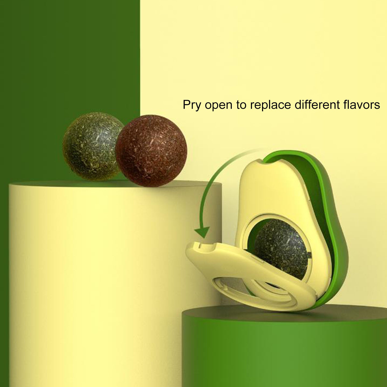 Cute Avocado Catnip Toys Cat Teeth Cleaning Toy