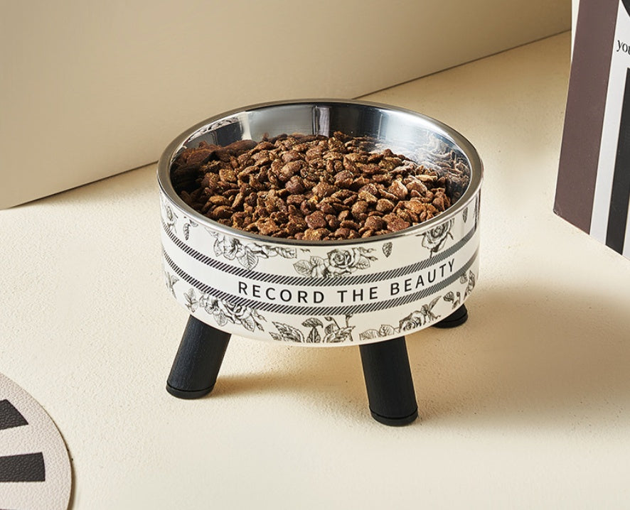 Stainless Steel Feeding Bowl With Neck Protection