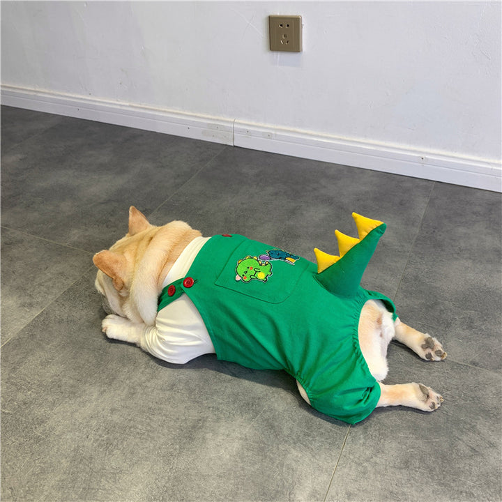 Dog Suspenders French Dinosaur Clothes