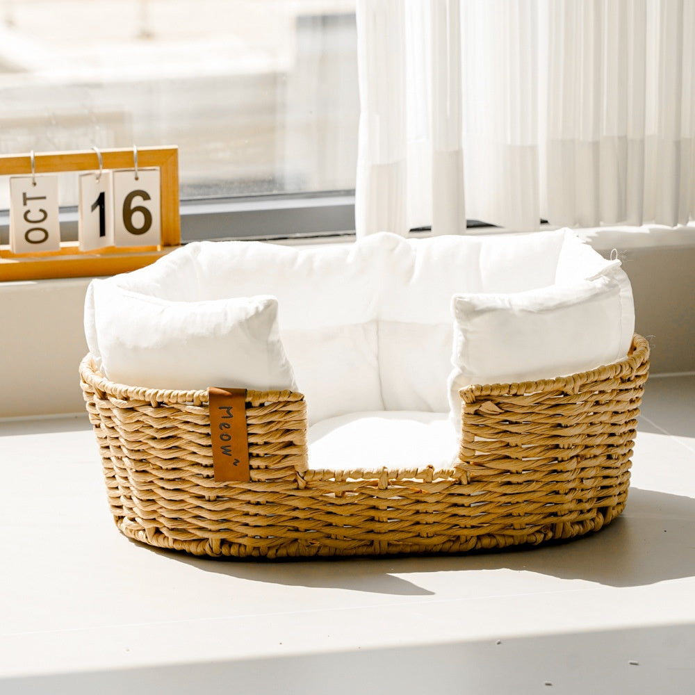 Hand-woven  Rattan Basket Pet Nest