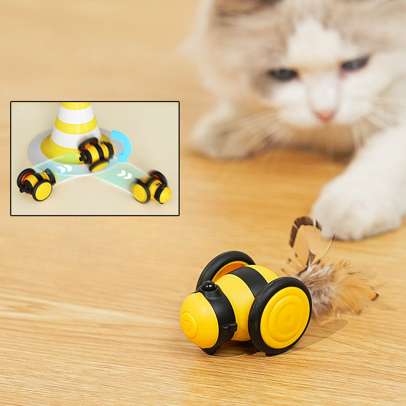 Electric Cat Car Toy Cute Bee Running Toys
