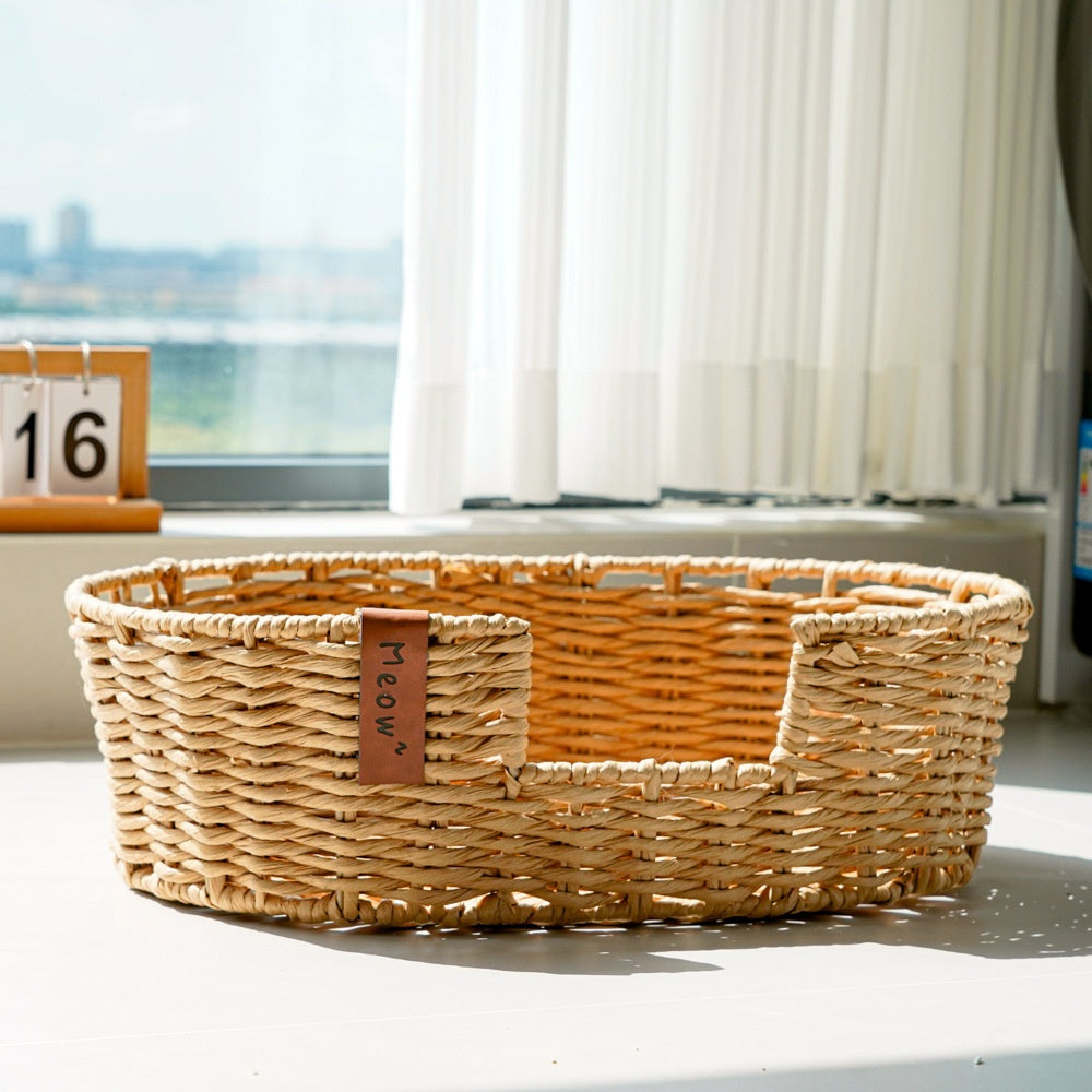 Hand-woven  Rattan Basket Pet Nest
