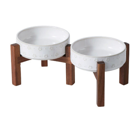 Ceramic Large-sized Elevated Anti-spill Cat Bowl