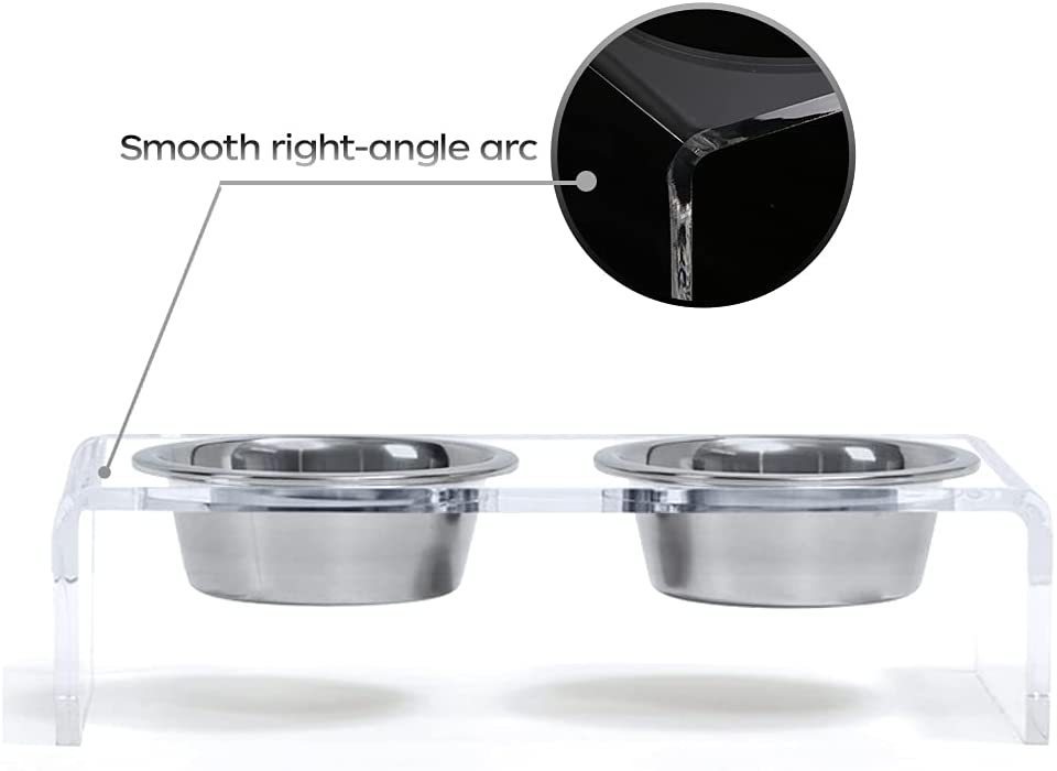 Acrylic Dogs And Cats Pet Feeder