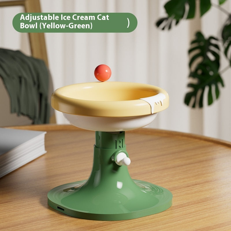 Lifting Ceramic Cat Feeding Bowl Pet Tableware