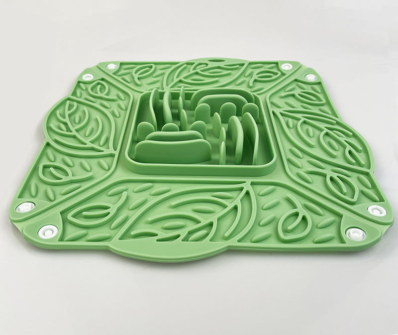 Foldable Slow Food Mat Feeding Bowl