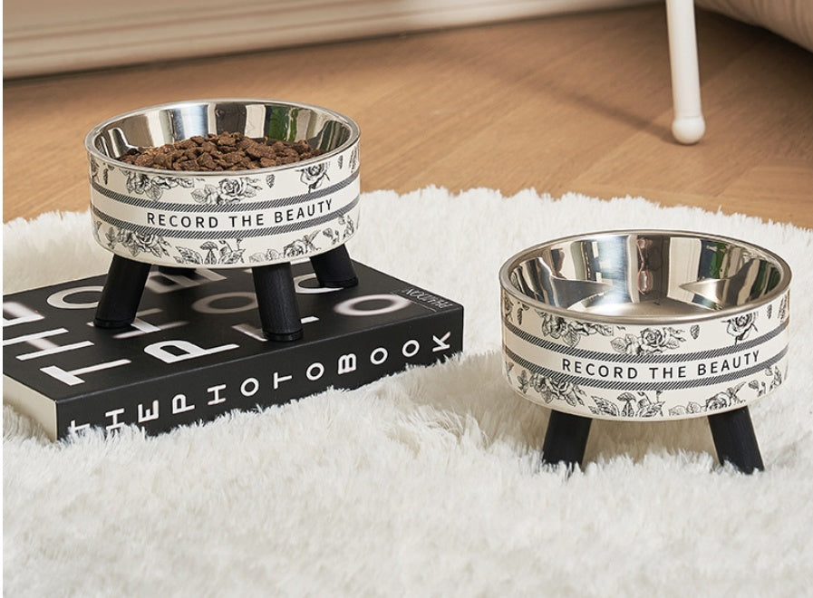 Stainless Steel Feeding Bowl With Neck Protection