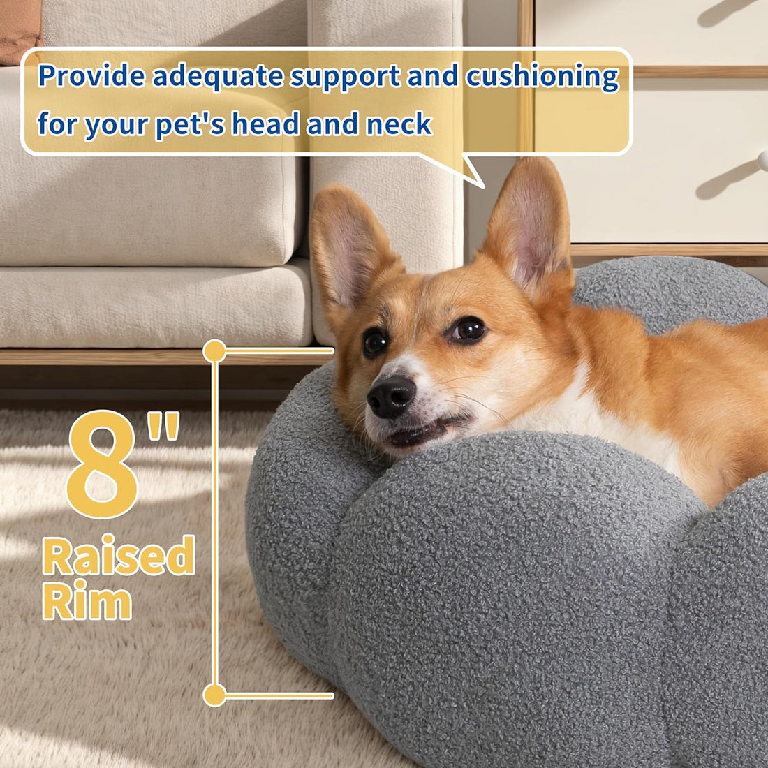 Calming Cat Beds For Indoor Cats Fluffy Flower